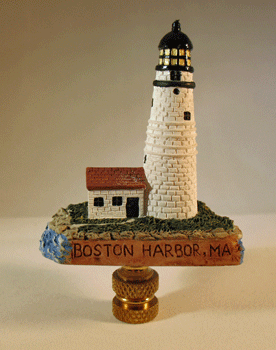 Finial: Boston Lighthouse. 3" overall