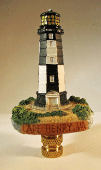 Finial: Cape Henry, Va Lighthouse 3 1/2" overall