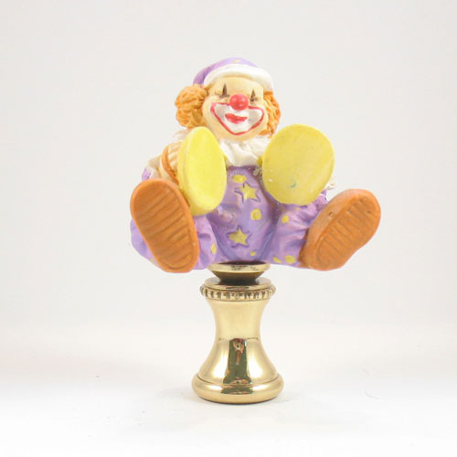 Lamp Finial: Colorful Musical Clown