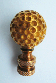 Vintage Brass "Golf Ball" 2" tall overall