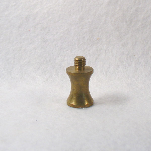 Lamp Finial; Shade or Finial Riser Antiqued Brass 3/4"