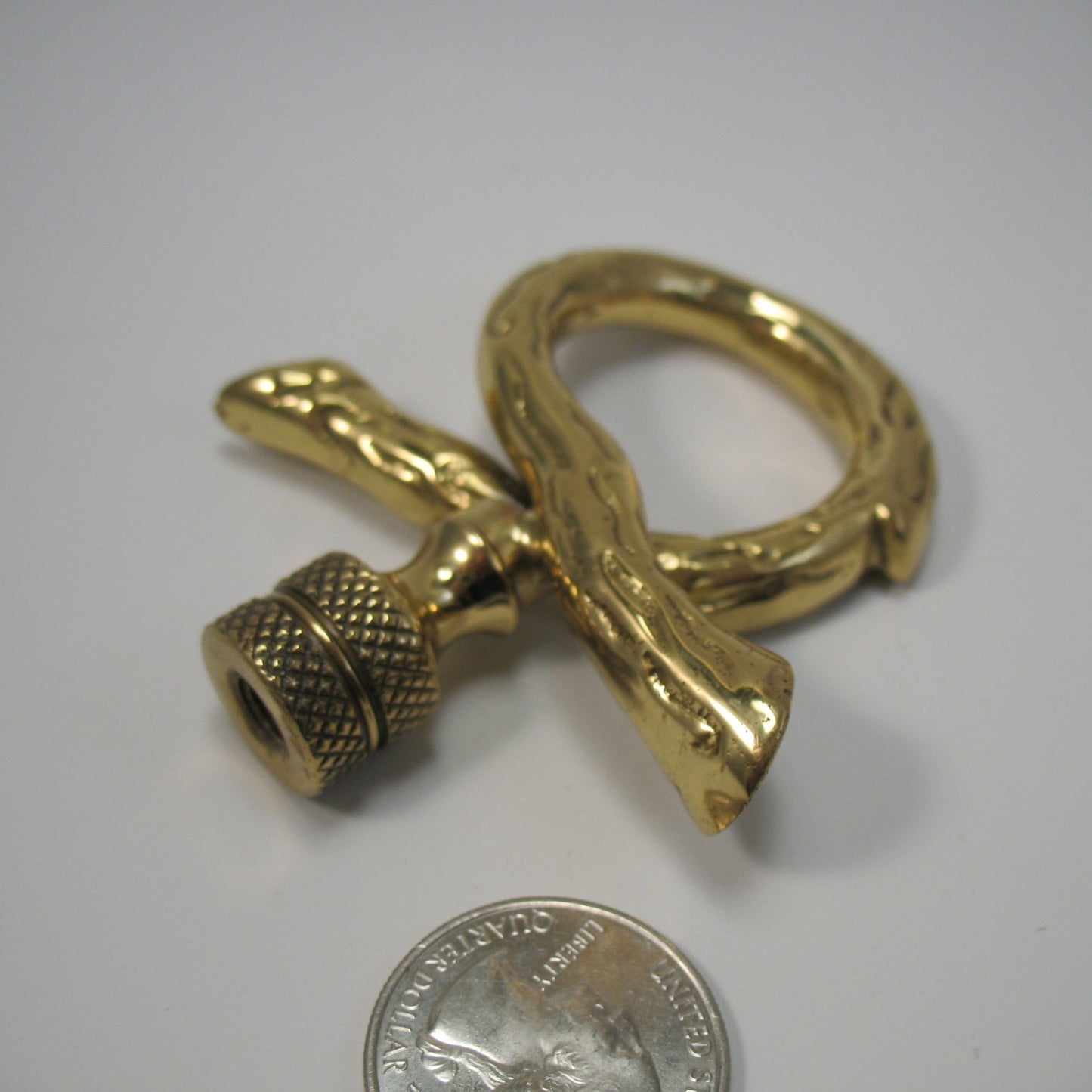 Lamp Finial Brass Twisted Twig Traditional