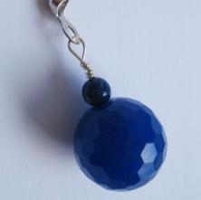 Fan Pull: Blue Stone ball 1 1/4"