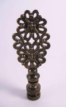 Finial: Flower Scroll 3 1/4" overall