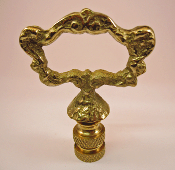 Finial: Fancy Brass Loop. 2 1/2" overall