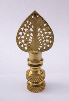 Finial: Small Filigree Leaf. 2" overall