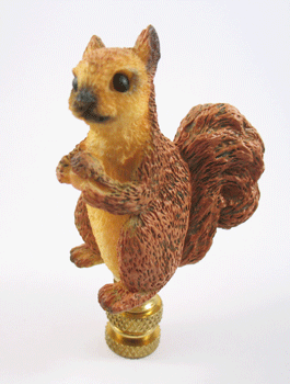 Finial:  Squirrel. 3" overall