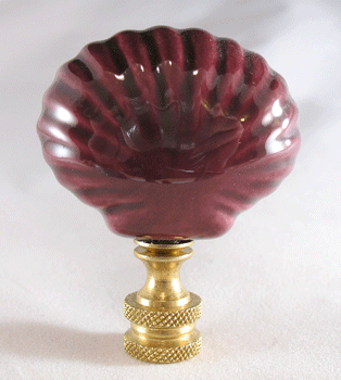 Finial:  Grape Rose Shell.  2 1/2" overall