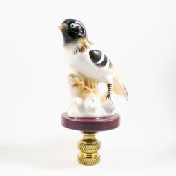 Lamp Finial Vintage Bone China Bird