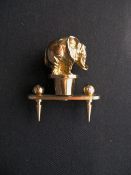 Lamp Finial:  For Clip on Shade Elephant.
