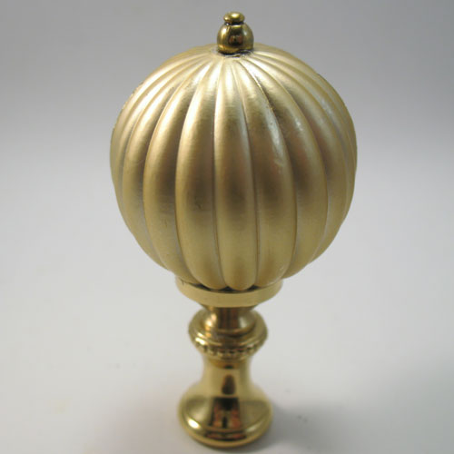 Lamp Finial Novelty Plastic Christmas Gold on Brass Hardware