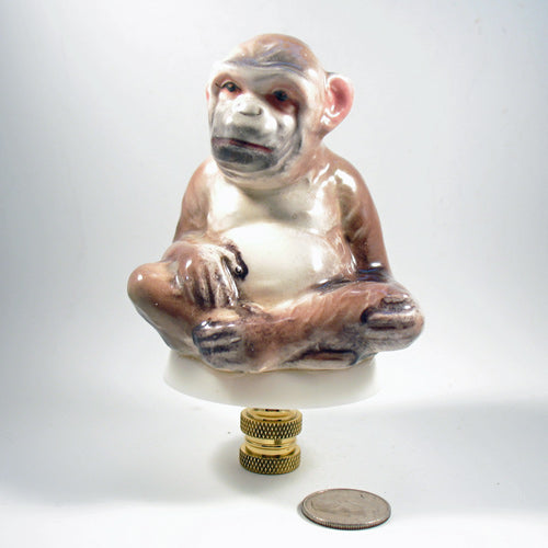 Lamp Final Saltshaker Ceramic Monkey Found Object