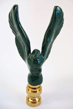 Finial: Dark Green Eagle.  3 1/4" overall