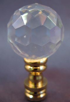 Finial:  Rainbow AB Glass Ball.