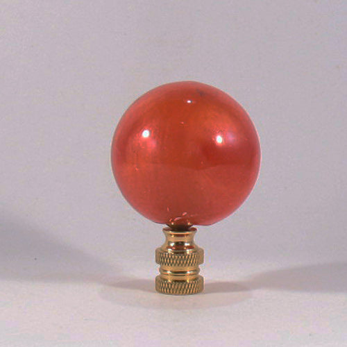 Lamp Finial Resin Amber Large Ball 40 mm