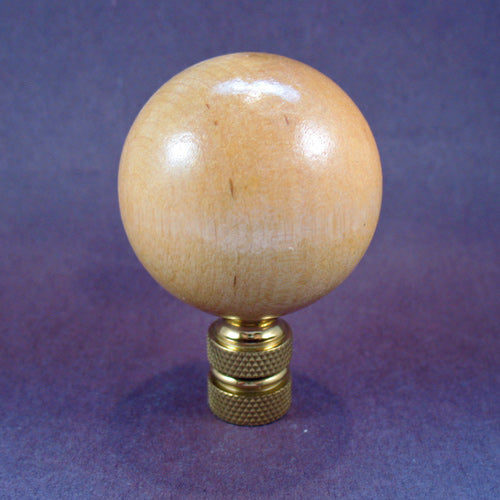 Lamp Finial Sealed Natural Wooden 30mm Ball – LampFinials.com