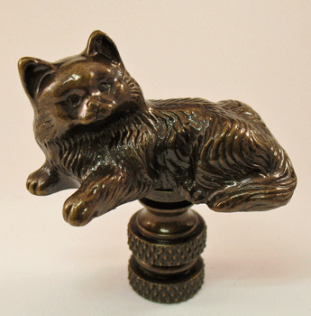 Finial Small Cat Kitten 1 7/8" overall