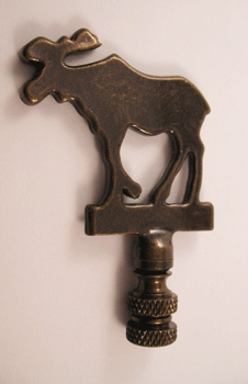 Finial:  Walking Moose. 3 1/4" overall