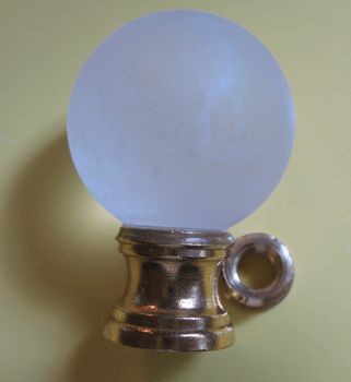 Frosted Acrylic  Ball 1 3/4" overall