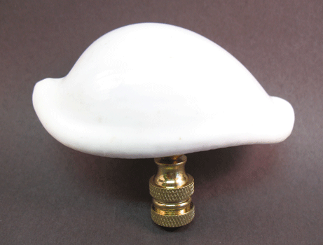 Finial:  Large White Shell  3 X 4" overall