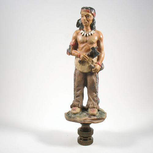 Lamp Finial Native American Indian Man Thanksgiving or Western