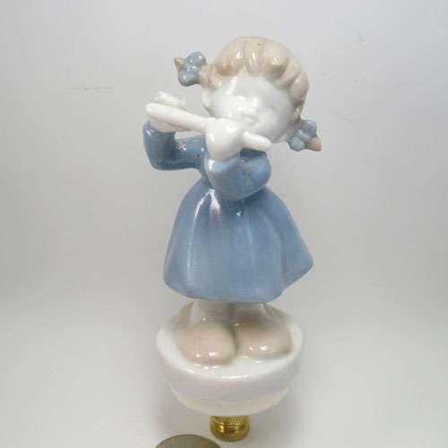 Lamp Finial Flute Playing Angel Christmas