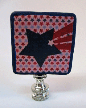 Finial:  4th of July Shooting Star  2 1/2" overall