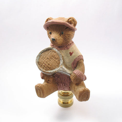 Lamp Finial:  Teddy Tennis Player