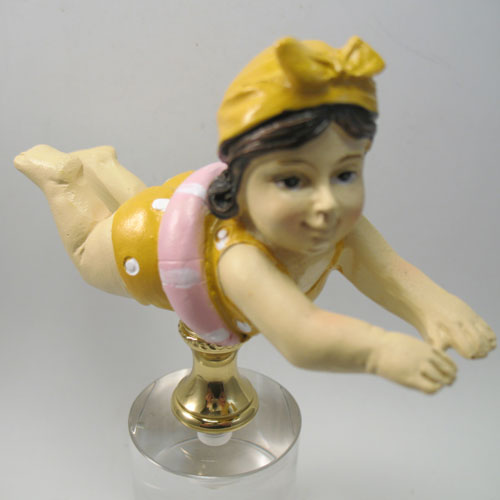 Lamp Finial  Bathing Swimming Beauty Yellow