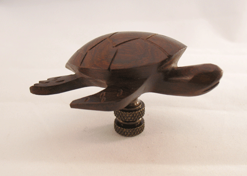 Finial: Boxwood  Turtle. 2 " tall overall