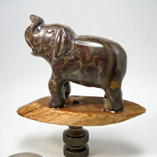 Lamp Finial Stone Elephant