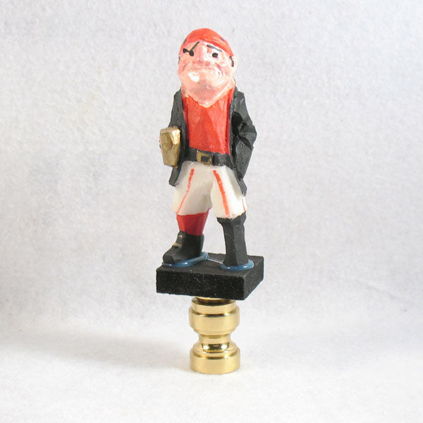 Lamp Finial, Resin Nautical Man Pirate