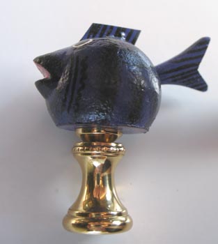 Purple Bobble Fish. 2" tall overall