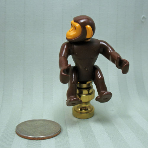 Lamp Finial Novelty Monkey