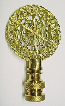 Brass Filigree Disk 2 3/4 inch tall