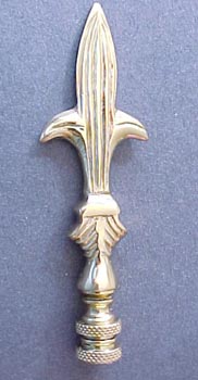 Tall Brass Fleur-de-lis 4 1/4 inches overall