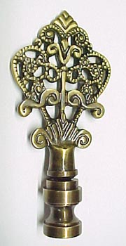 Lamp Finial: Filigree arrow inch 3 1/4 inch tall finial