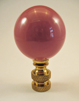 Finial;  Dark Mauve Ceramic  Ball.  2 1/8" overall