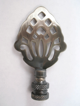 Finial: Pineapple Symbol. Pewter Finish. 3" overall