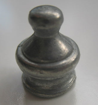 Very Small Pewter Color Knob 1/8ip thread. 3/4 inches tall. (opening 3/8"")"