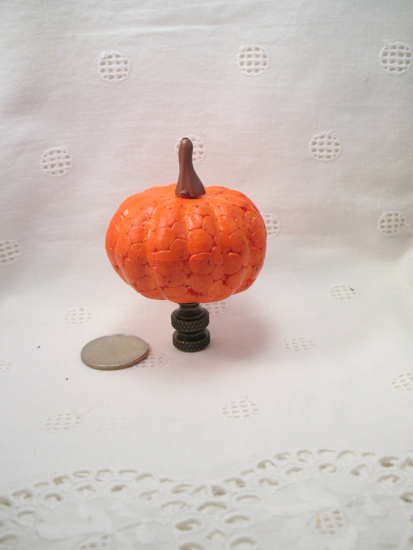 Lamp Finial Medium Size Halloween Pumpkin Standard Thread Orange Novelty