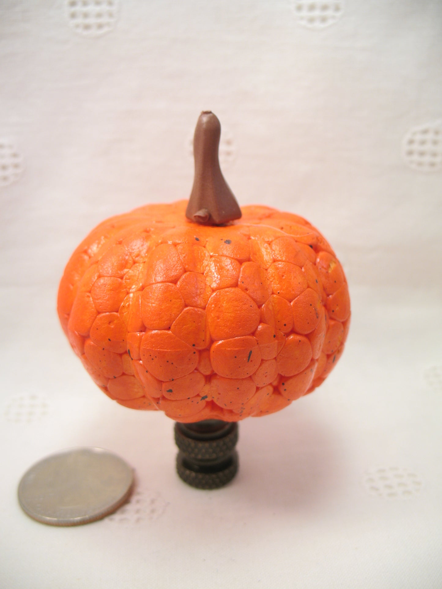 Lamp Finial Medium Size Halloween Pumpkin Standard Thread Orange Novelty