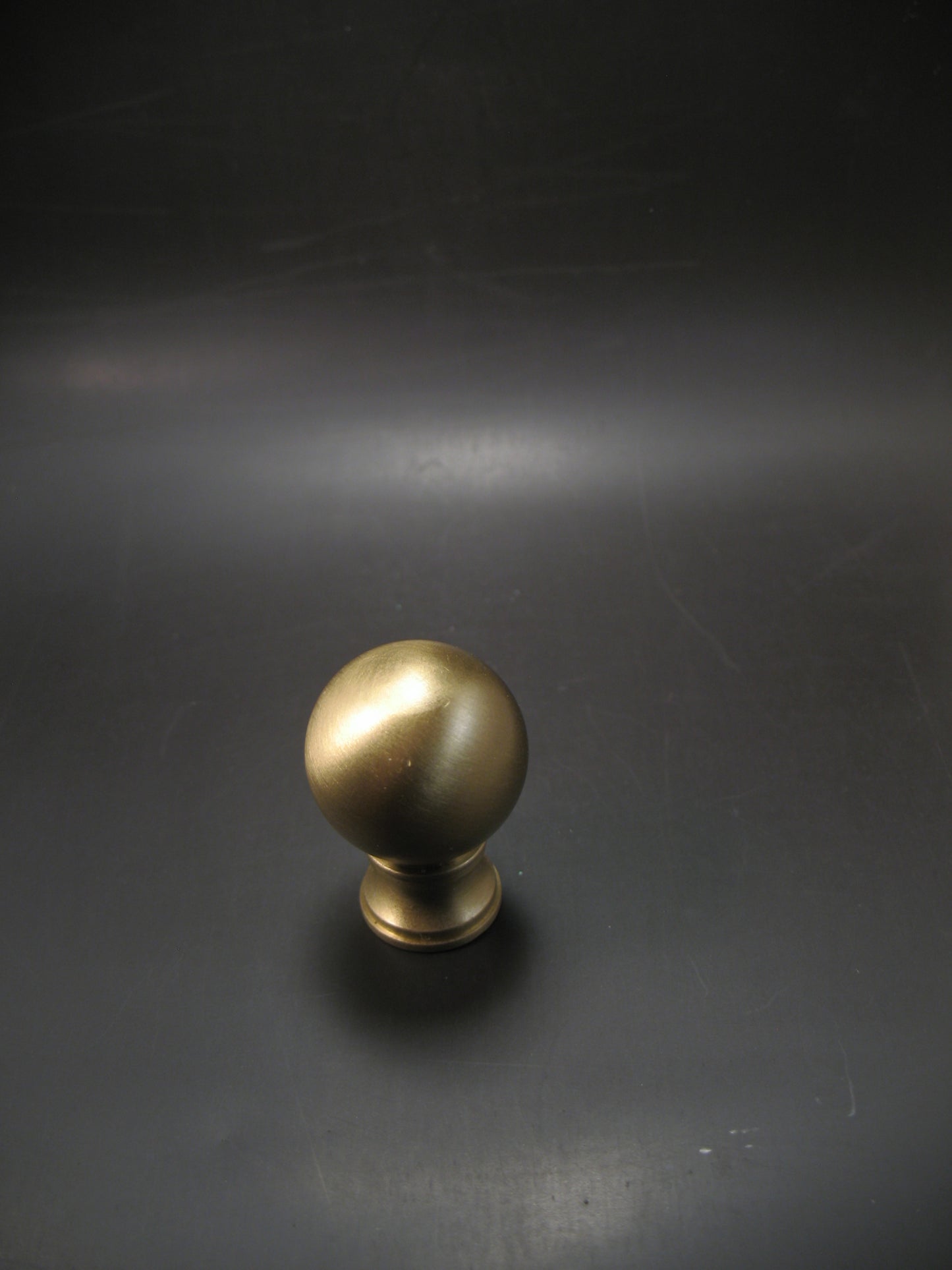 Lamp Finial Solid Raw Brass Ball 3/8  1/8ip Thread Fits Lamp Pipe