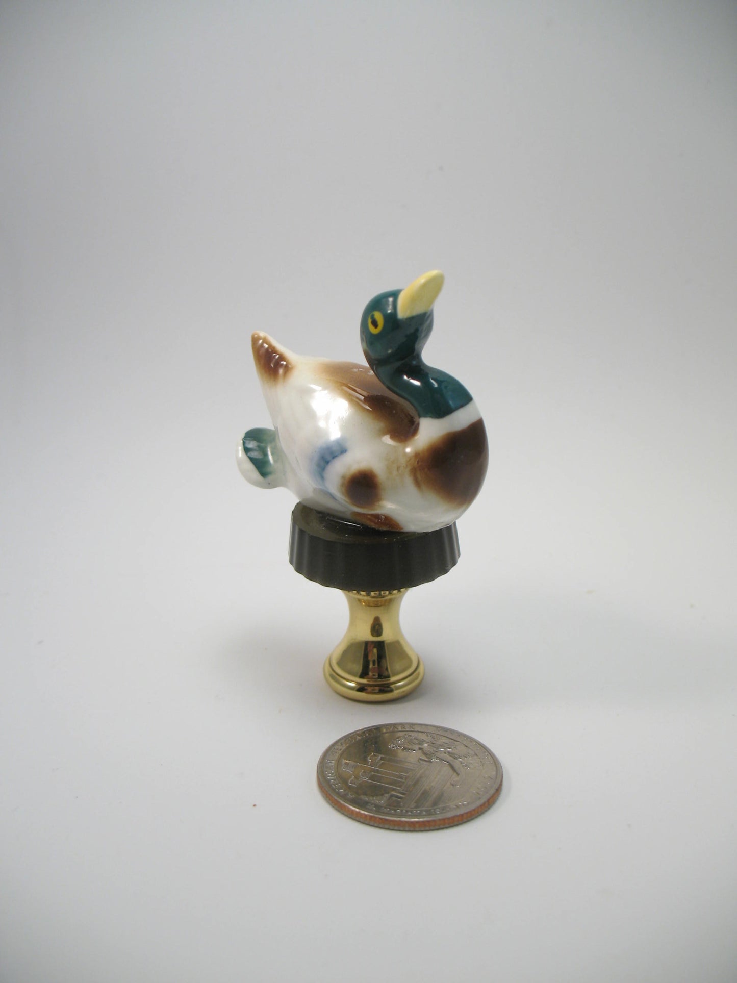 Lamp Finial:  Ceramic  Mallard Duck