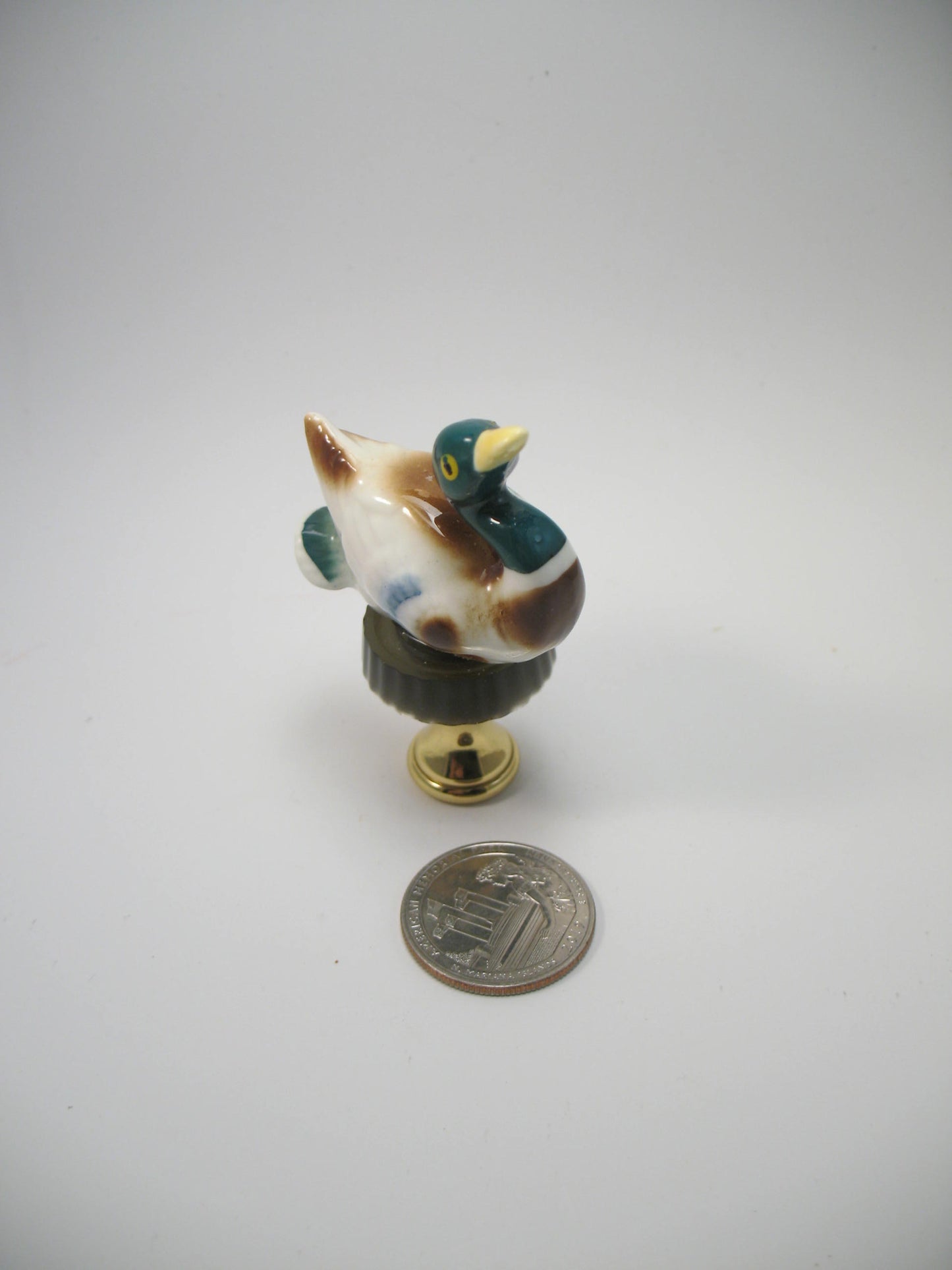 Lamp Finial:  Ceramic  Mallard Duck