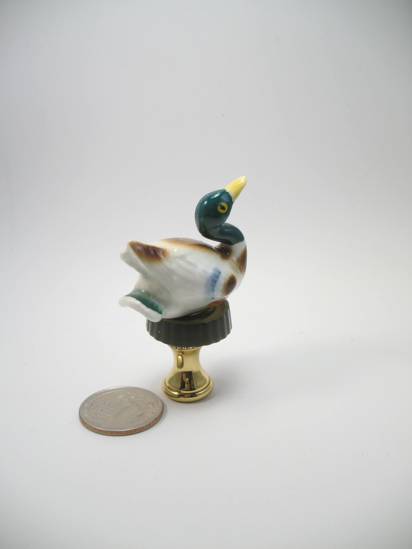 Lamp Finial:  Ceramic  Mallard Duck