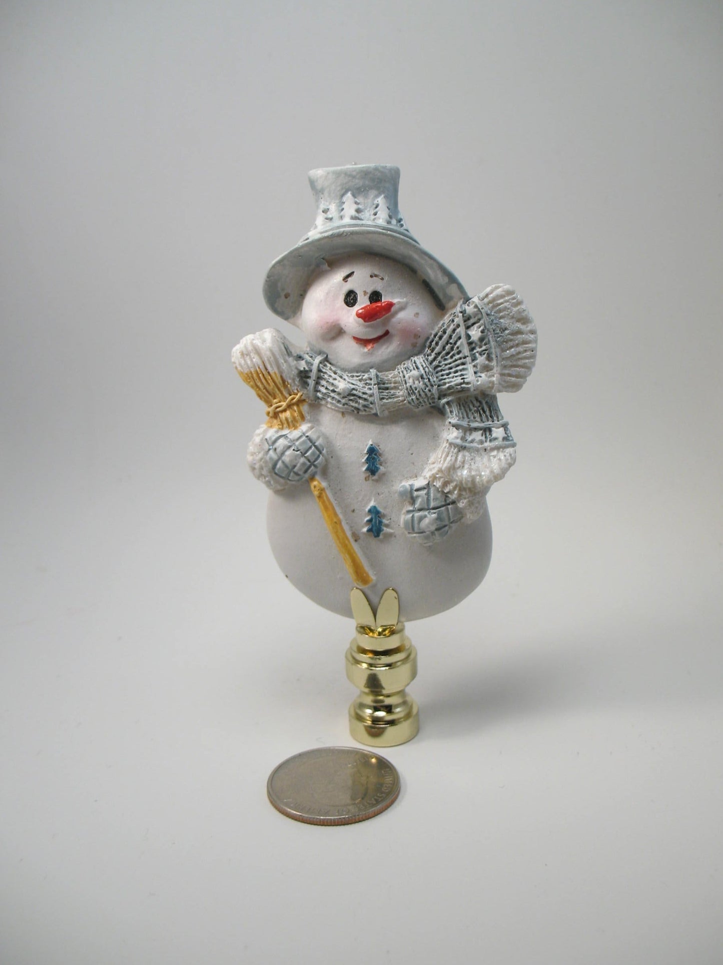 Lamp Finial Novelty Resin Snowman Christmas Winter Decoration #SN214