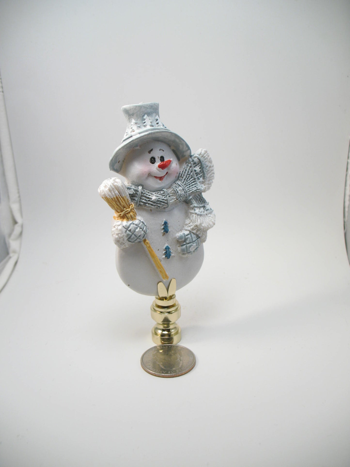 Lamp Finial Novelty Resin Snowman Christmas Winter Decoration #SN214