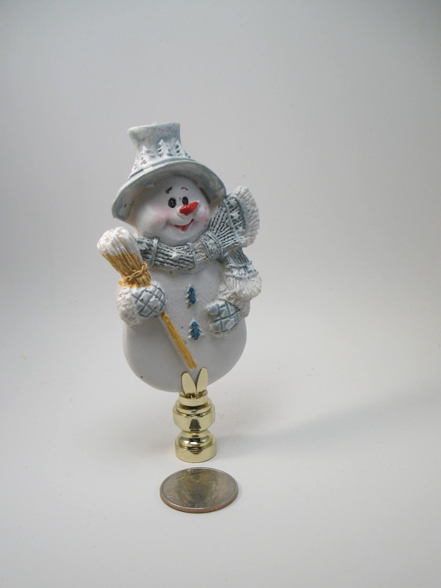 Lamp Finial Novelty Resin Snowman Christmas Winter Decoration #SN214