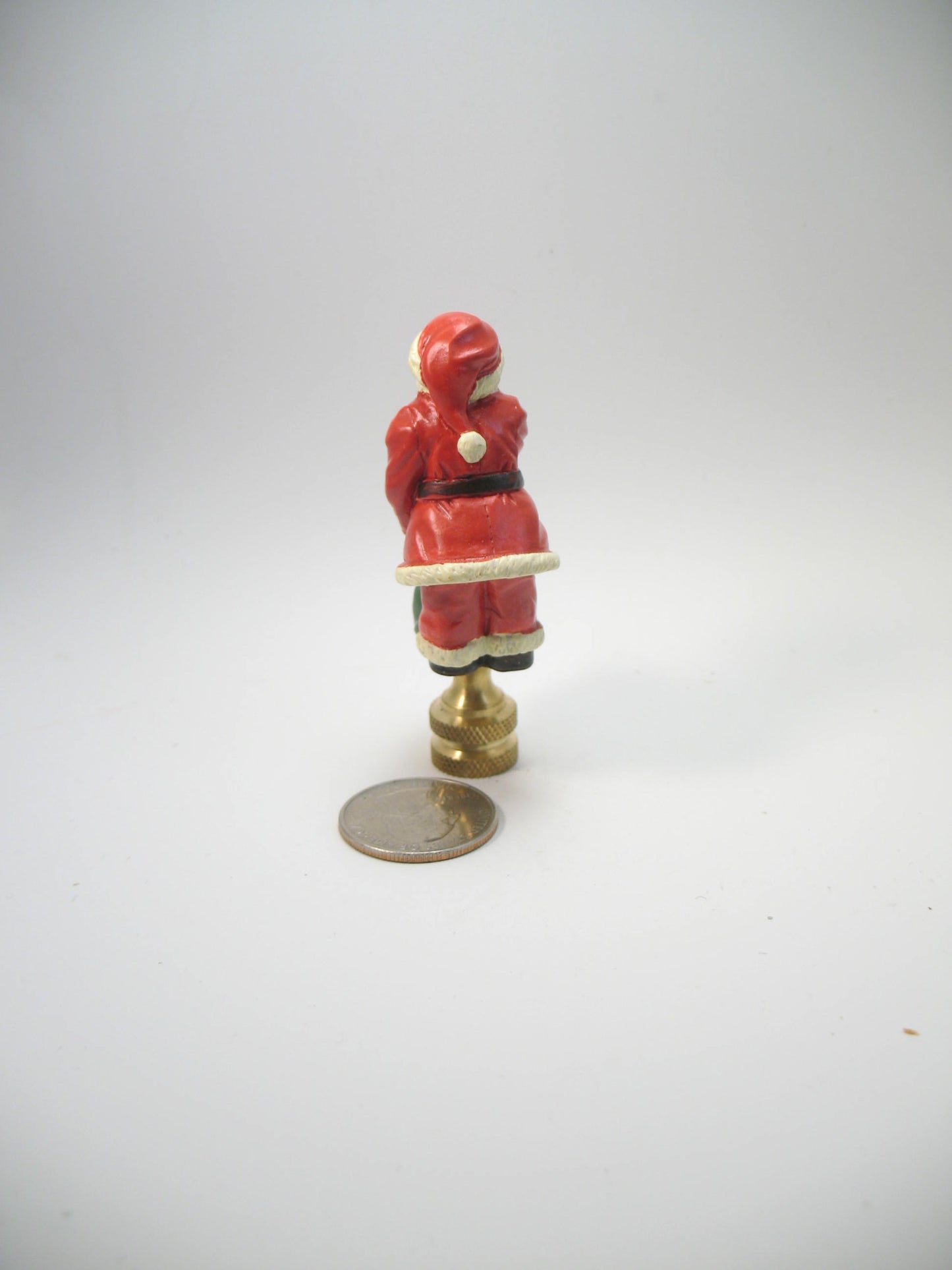 Lamp Finial Small Santa With a Bag of Toys SA140